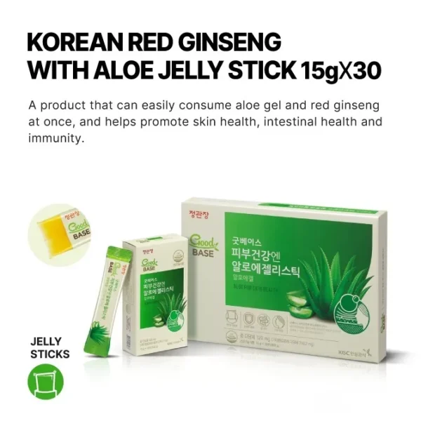 Goodbase Korean Red Ginseng & Aloe Jelly Stick (15g*30p) - Jung Kwan Jang